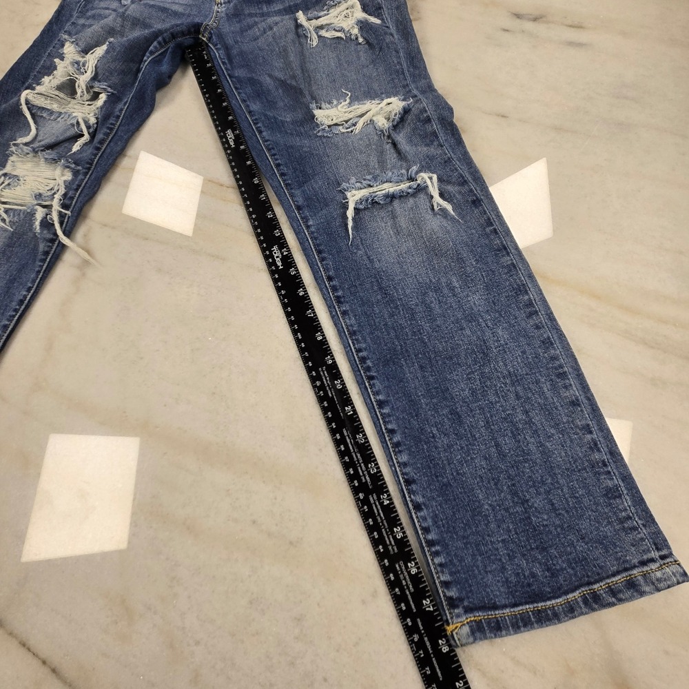 Judy Blue Boyfriend Jeans 13/31 Blue Distressed Ripped Streetwear‎ Denim Casual - Picture 5 of 12